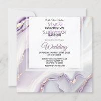 *~* RSVP QR GOLD LAVENDER MARBLe AR66 Mariage