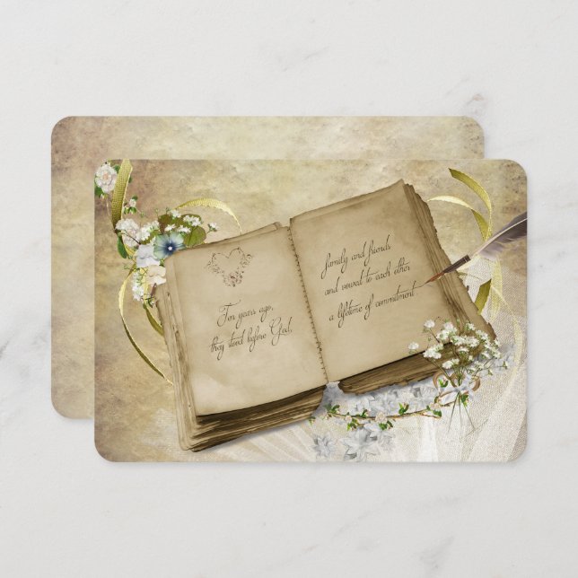 Invitation RSVP - Renouvellement de vœux de 10e anniversaire (Devant / Derrière)