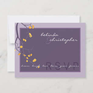 Invitation RSVP REPY SLIP :: fleurs de cerisiers 7L