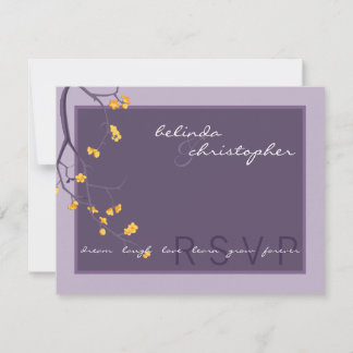 Invitation RSVP REPY SLIP :: fleurs de cerisiers 7L