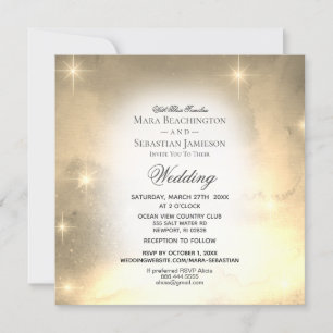Invitation *~* RSVP Site Web Galaxy Nebula Mariage céleste