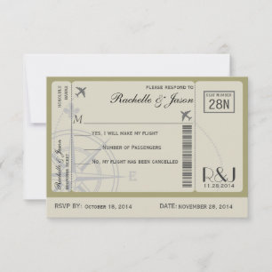 Invitation RSVP Ticket Airlines
