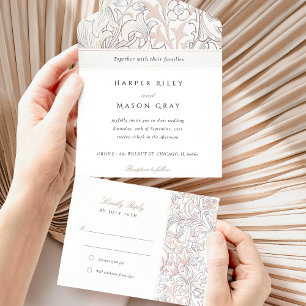 Invitation RSVP tout-en-un vintage