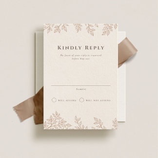 Invitation RSVP vertical Mariage Forest Grove