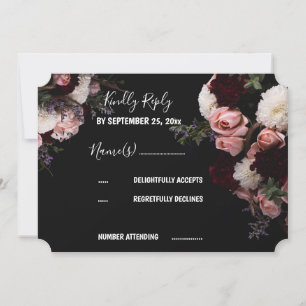 Invitation RSVP vintage foncé