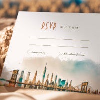 RSVP Wedding Insert New York Destination Invitatio