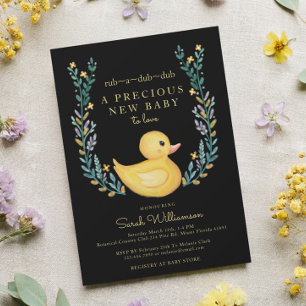 Invitation Rub-A-Dub-Dub Jaune En Caoutchouc Jardin Floral Du
