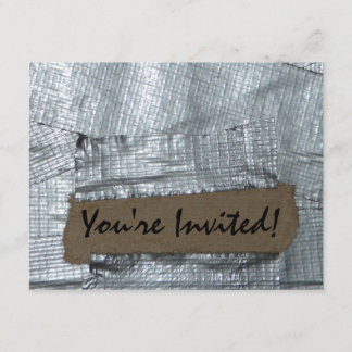 Invitation Ruban adhésif et étiquette déchirée de carton