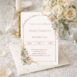 Invitation ruban de fleurs en crème ivoire pour 60 ans<br><div class="desc">Célébrez un événement marquant avec style grâce à cette élégante invitation pour un 60e anniversaire en ivoire doux, crème. Conçue pour une célébration sophistiquée et mémorable, cette invitation présente une mise en page moderne et épurée avec un détail de script délicat et un accent de cœur subtil pour une touche...</div>