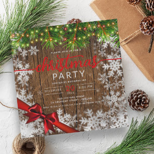 Invitation Ruban de la société Xmas Snow & Pine Lights