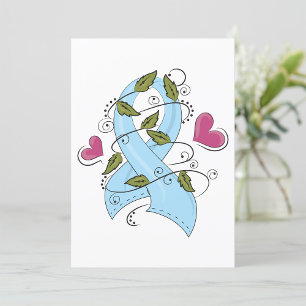 Invitation Ruban de sensibilisation bleu