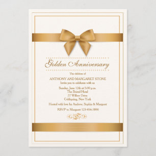 Invitation Ruban Doré