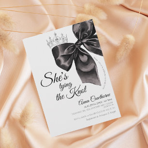 Invitation Ruban Noir et Blanc Mariage Cérémonie