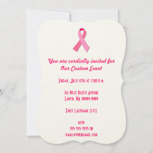 Invitation Ruban rose