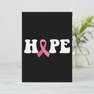 Invitation Ruban rose de sensibilisation au cancer Espoir con