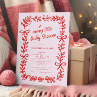 Rubans fantaisistes rouges roses Baby shower joyeu