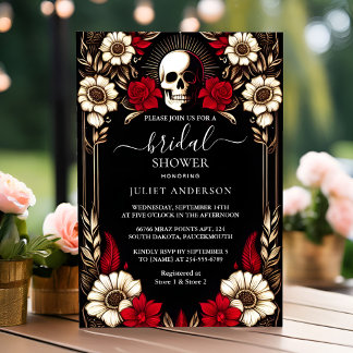 Invitation Ruby Claret Coeur blanc Rouge Fête des mariées noi