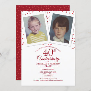 Invitation Ruby Mariage 40e anniversaire Enfance Photos