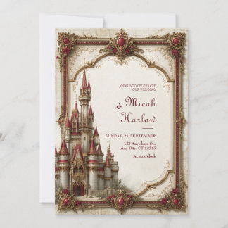Invitation Ruby Spire Baroque Castle Wedding