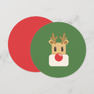 Invitation Rudolph le renne au nez rouge