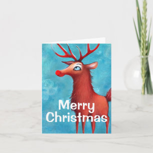 Invitation Rudolph, renne à nez rouge
