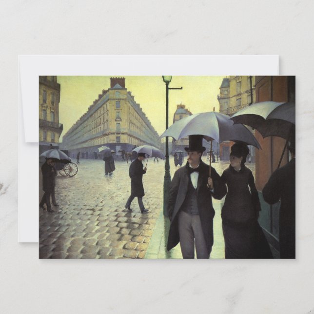Invitation Rue de Paris par temps de pluie par Gustave Caille (Devant)