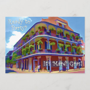 Invitation Rue historique de la Nouvelle-Orléans de mardi