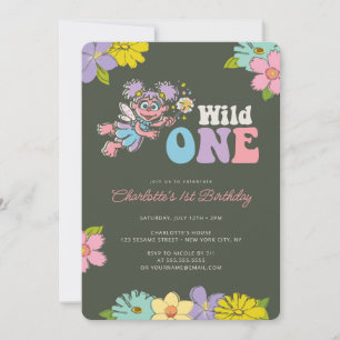 Invitation Rue Sésame Abby Anniversaire Fleur Sauvage