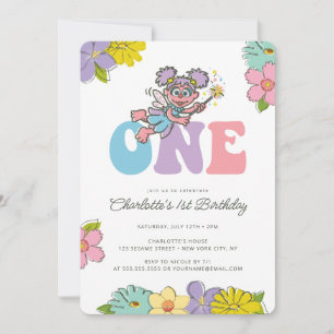 Invitation Rue Sésame Abby Anniversaire floral Super
