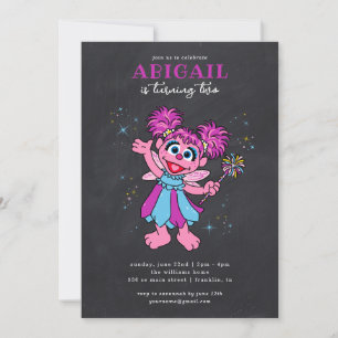 Invitation Rue Sésame Abby Cadabby Éclairage Anniversaire