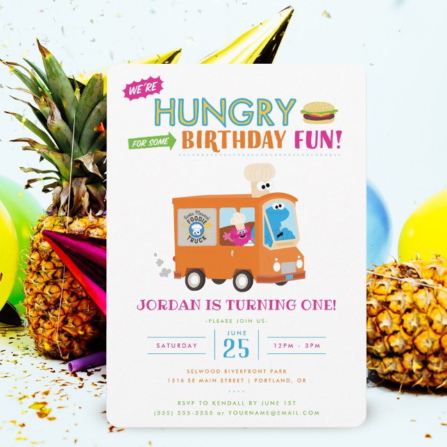 Invitation Rue Sésame | Cookie Monster Food Truck Anniversair (Invite on table)