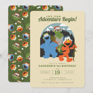 Invitation Rue Sésame Joyeux Anniversaire, l'Aventure Comme