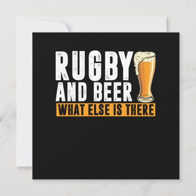 Invitation Rugby Et Beer Rugby Joueur De Rugby Équipe Cadeau (Devant)
