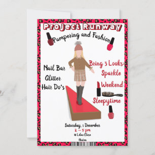 Invitation Runway Fashion et Model Catwalk Party