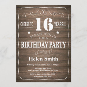 Invitation russe 16e anniversaire Retro Vintage