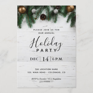 Invitation russe à la fête de Noël annuelle