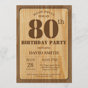 Invitation russe à l'anniversaire du 80e anniversa