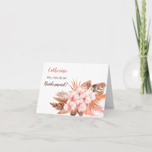 Invitation Russe Boho Blush Pampas Serez-Vous Ma Femme D'Accu