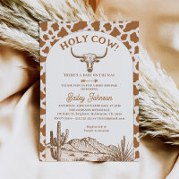 Russe Boho Cow Imprimer Saint Baby shower de vache