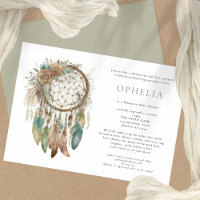 Russe Boho Dreamcatcher Sage Baby shower bohème