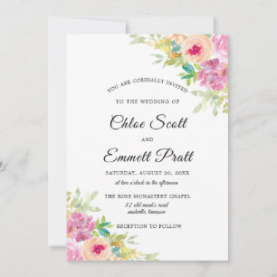 Invitation Russe Boho Fleur sauvage Mariage