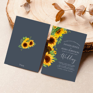 Invitation Russe Boho Sunflower Mariage