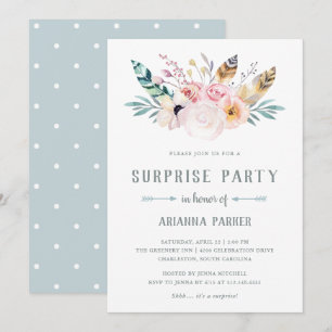 Invitation Russe Boho Surprise Party