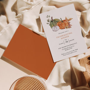 Invitation Russe Boho Thanksgiving Dîner