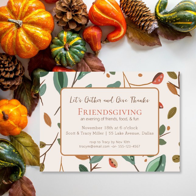 Invitation Russe Boho Thanksgiving Friendsgiving (Créateur téléchargé)