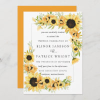 Russe Boho Yellow Sunflower Mariage d'été