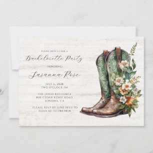 Invitation Russe Boots Bachelorette Party