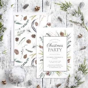 Invitation Russe Eucalyptus Dusty Winter Holiday Party