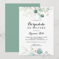 Russe Eucalyptus Gold Fête des mariées espagnole