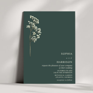 Invitation Russe Gypsophila Emerald Mariage de automne 2